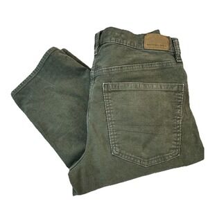 American Eagle Outfitters Womens Corduroy 90s Straight Pants Olive Green Size 6